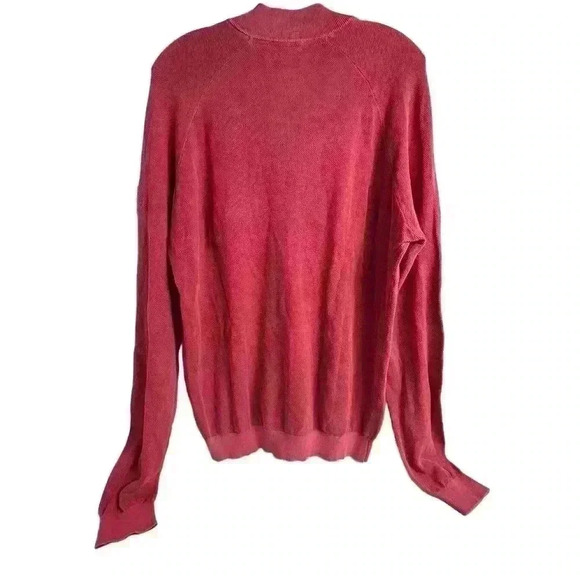 Johnnie-O Men's Red Half-Zip Mock Neck Sweater Size L Autism Speaks arm logo - Picture 8 of 13